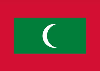 Urna electoral y sello de Maldivas